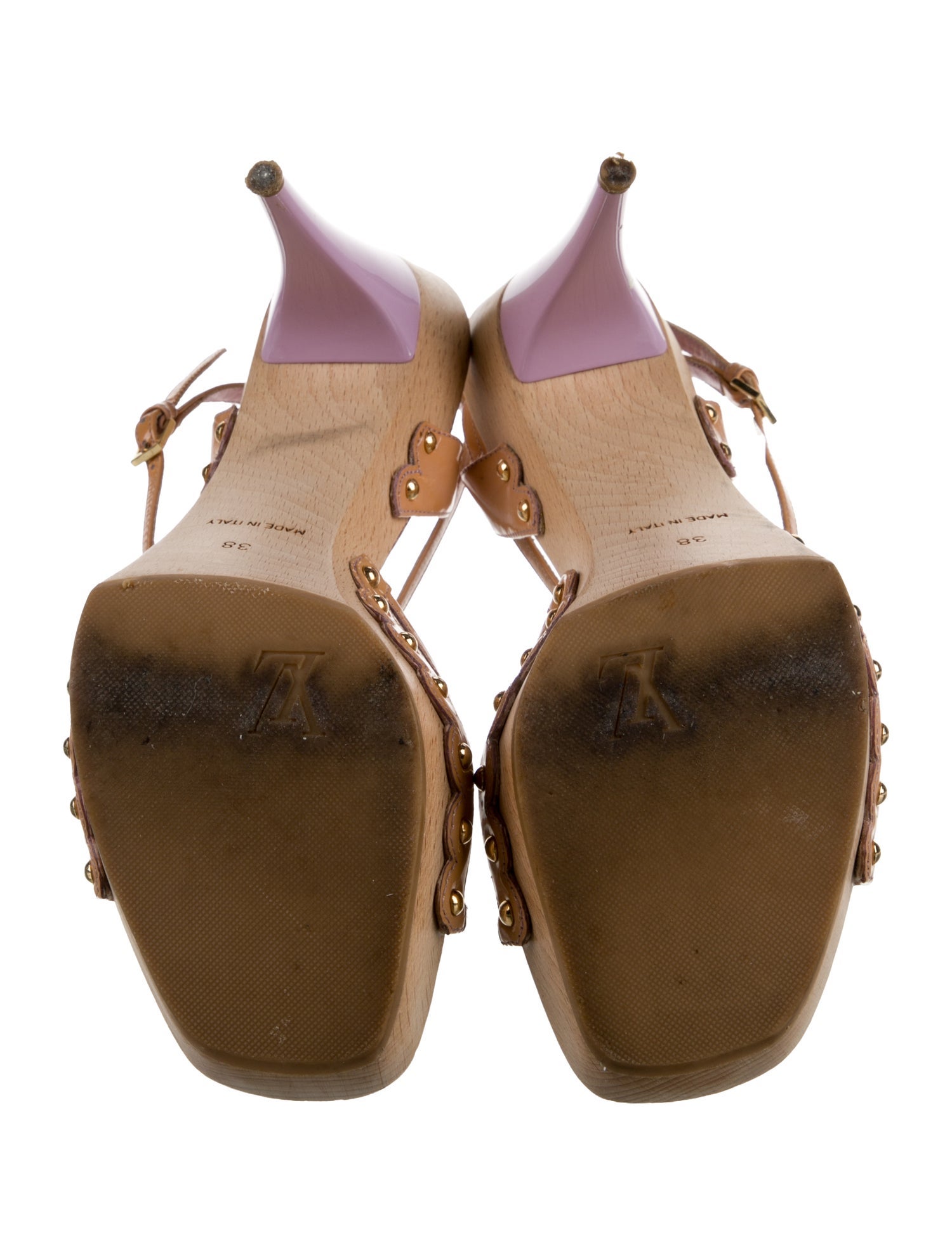 Louis Vuitton Patent Leather Bow Accents Sandals